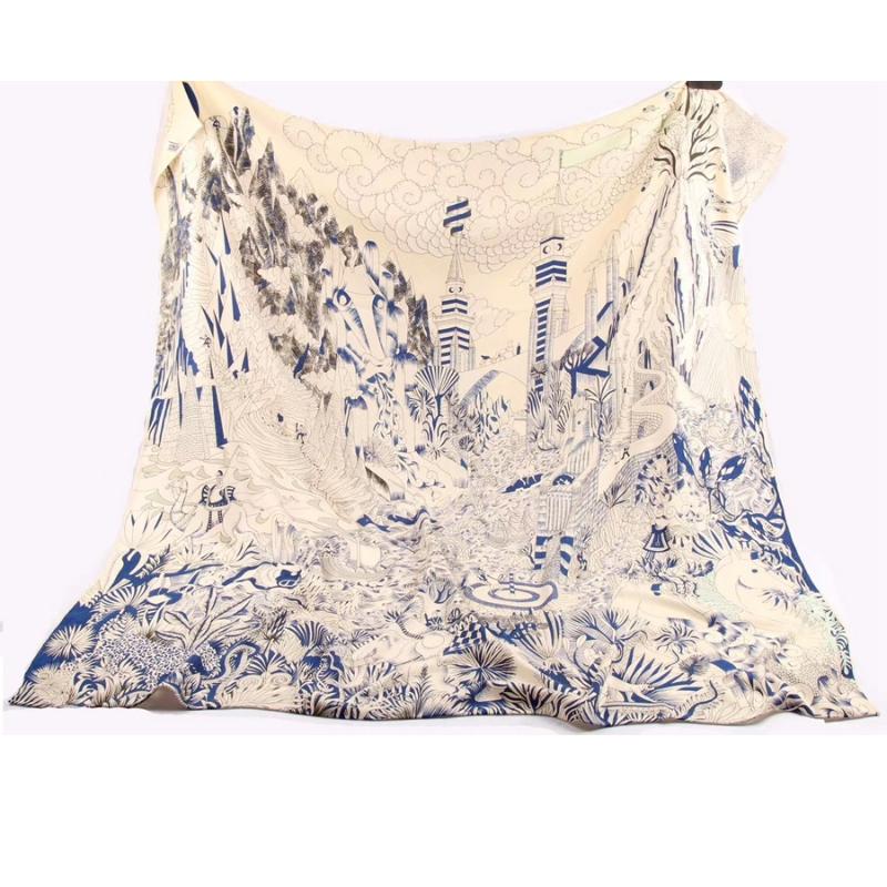 

Scarves 2 Sides Print Women Winter Cashmere Scarf Wraps Extra Large Square Shawl Blanket