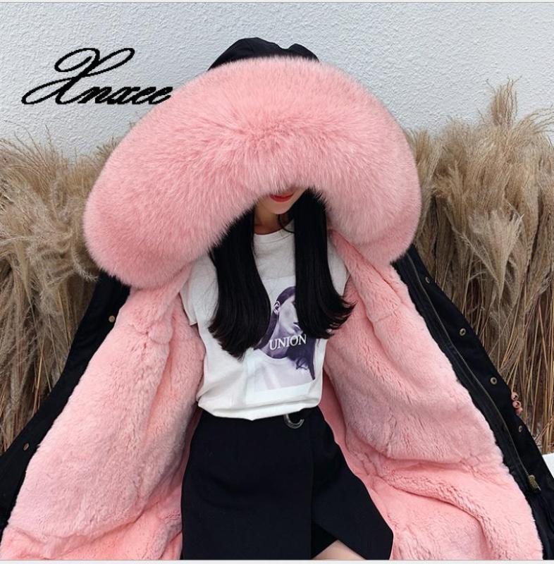 

Fur collar Winter Women Fur Coat Luxury warm Coat Loose Long OverCoat Thick Warm Plus Size Female Plush Coats