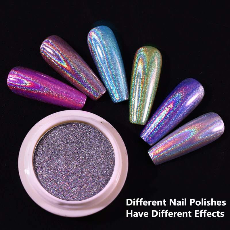 

1 Box Solid Mirror Nail Powder Dust Laser Glitter Metallic Metal Effect Nails Art UV Gel Polish Chrome Pigment Nail Decorations