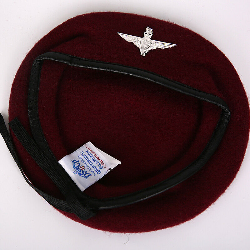 

UK British Army Parachute Regiment Red Wool Royal Beret Hat Cap Store, As pic
