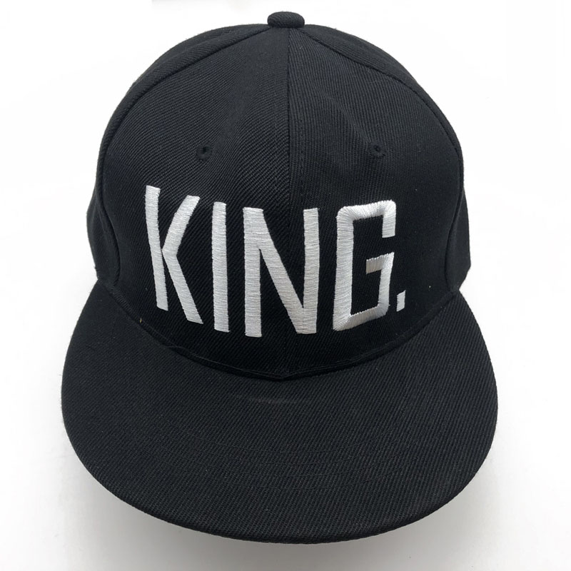 

1PC KING QUEEN Embroidered Snapback Caps Lover Men Women Baseball Cap Black Hip Hop Cap Snapback hats,chapeau bone masculino, Dark grey