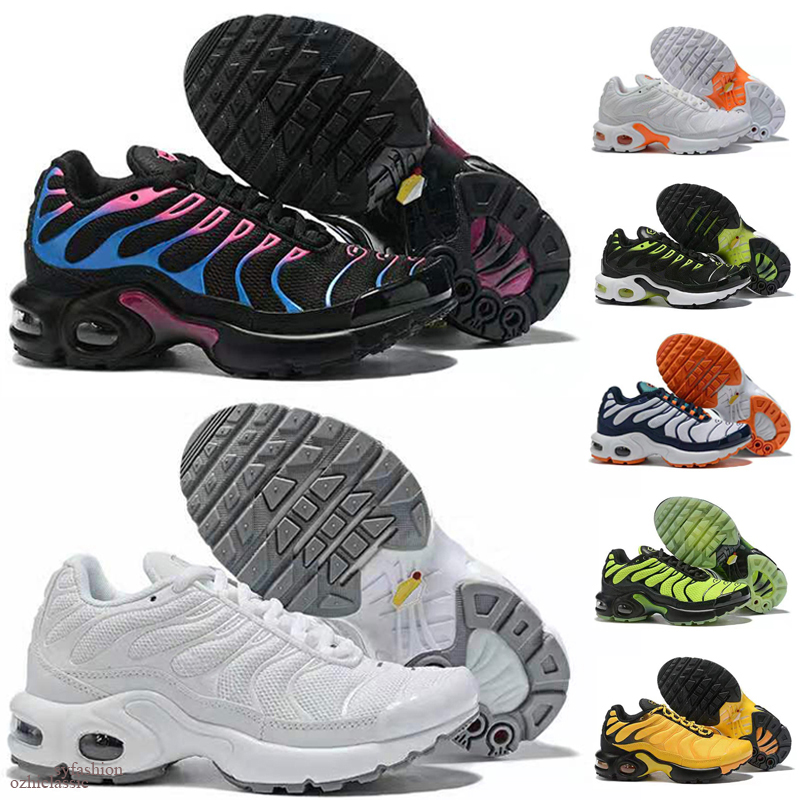 

2020 tn Plus React Trainers Sports shoes for Men Running Shoes Outdoor triple White presto Shock TN Women running Zapatos Sneakers, Black