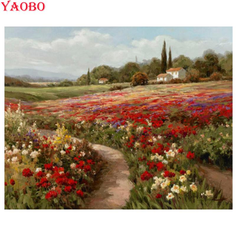 

diamond painting,diamond embroidery,diamond mosaic,Poppy fields Impressionist Landscape.full square,cross stitch,5d,diy,hobby,3d