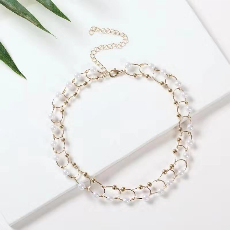 

Charming Female Pearl Pendant Choker Necklace Elegant Women's Wedding Party Fashion Accessories Creative Jewelry Girl Gifts