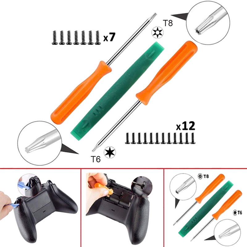 

3.5mm Headset Connector Jack Plug Replacement Port Socket for ONE ELITE Controller with T6 T8 Screwdrivers