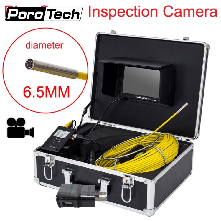 

30m 6.5mm Pipeline Inspection System Industrial Equipment Waterproof Drain Sewer Wall Pipe Camera 7'' WP70