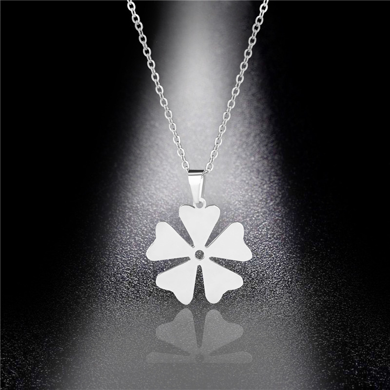 

Stainless Steel Small Windmill Pendant Small Flower Necklace Female Fashion Simple Clavicle Chain Gift