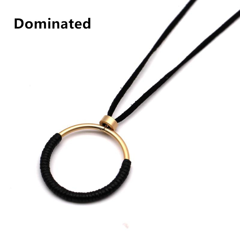 

Dominated Women Big Circle Rope Simple Long Paragraph Sweater Chain All-match Female Pendant Necklace Decoration Accessories