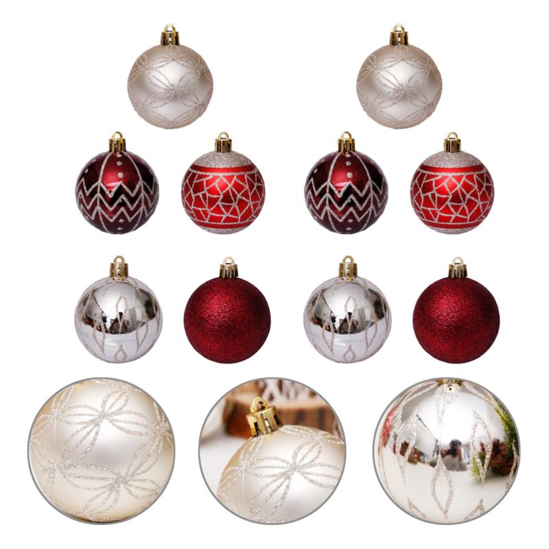 

30pcs Xmas Pendants Beautiful Eye-catching Classic Wonderful Christmas Balls Hanging Ball Ornament for Home