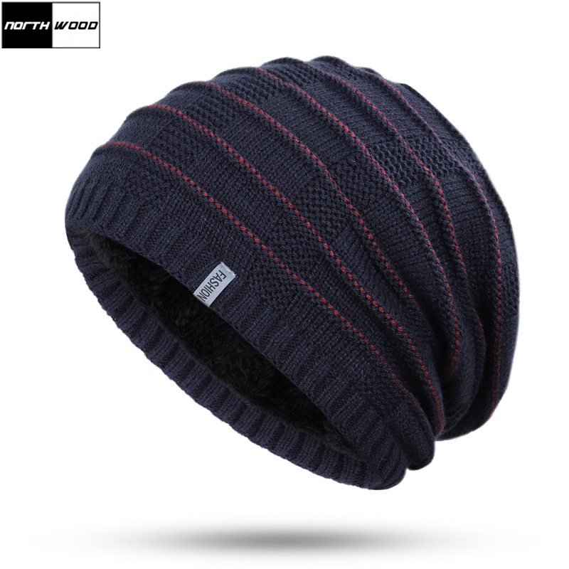 

NORTHWOOD] 2020 Fashion Autumn Winter Beanie Hat Plus Velvet Thicken Ski Men's Hats Women Knitted Hat Winter Cap