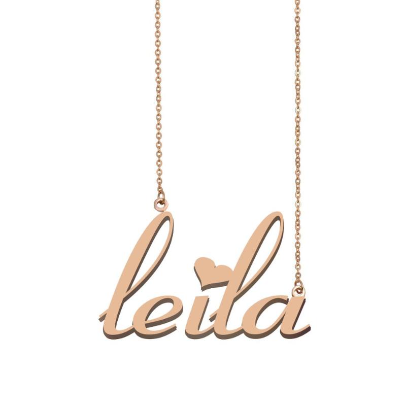 

Pendant Necklaces Leila Name Necklace , Custom For Women Girls Friends Birthday Wedding Christmas Mother Days Gift