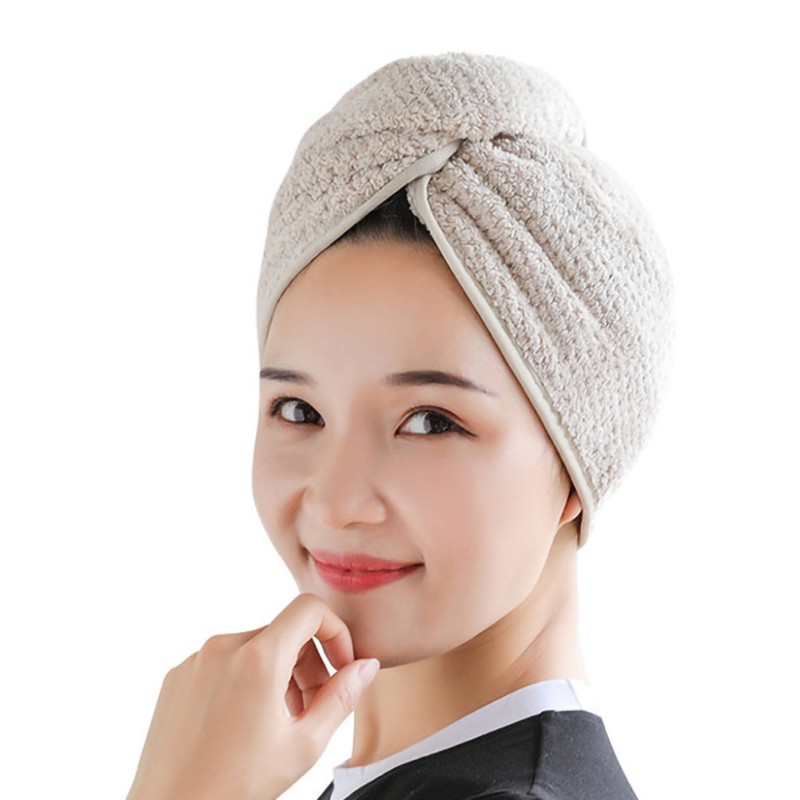 

Magic Microfiber Hair Fast Drying Dryer Towel Bath Wrap Hat Quick Cap Turban Dry 100% Cotton Hair Quick Drying Towel Turbie