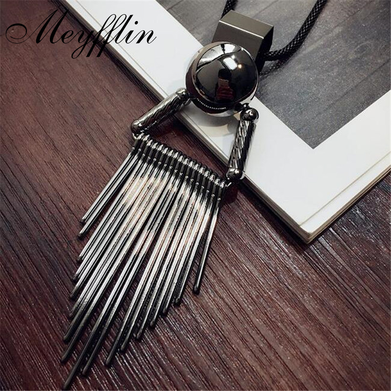 

Collier Femme Vintage Necklaces & Pendants 2020 Fashion Jewelry Statement Tassels Long Necklaces for Women Female Sweater Chain