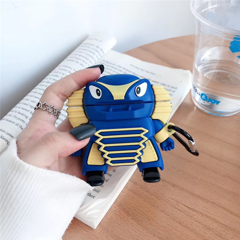 

3D Funny Cockroach Robot Cover For Airpod 2 Case Cover Soft Silicone Wireless Earpods Case For Apple Airpods Pro 3 with Keychain, For airpods 1/2