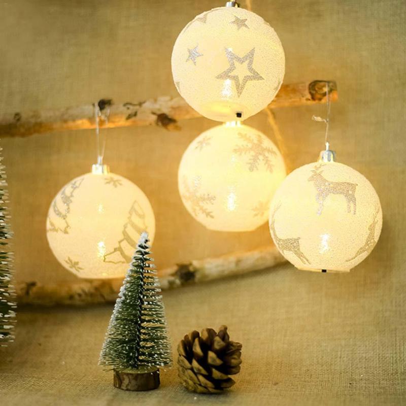 

New ! Luminous Ball Christmas Tress Hanging Decorations Ball With Light Christmas Tree Decorative Pendant Innovative