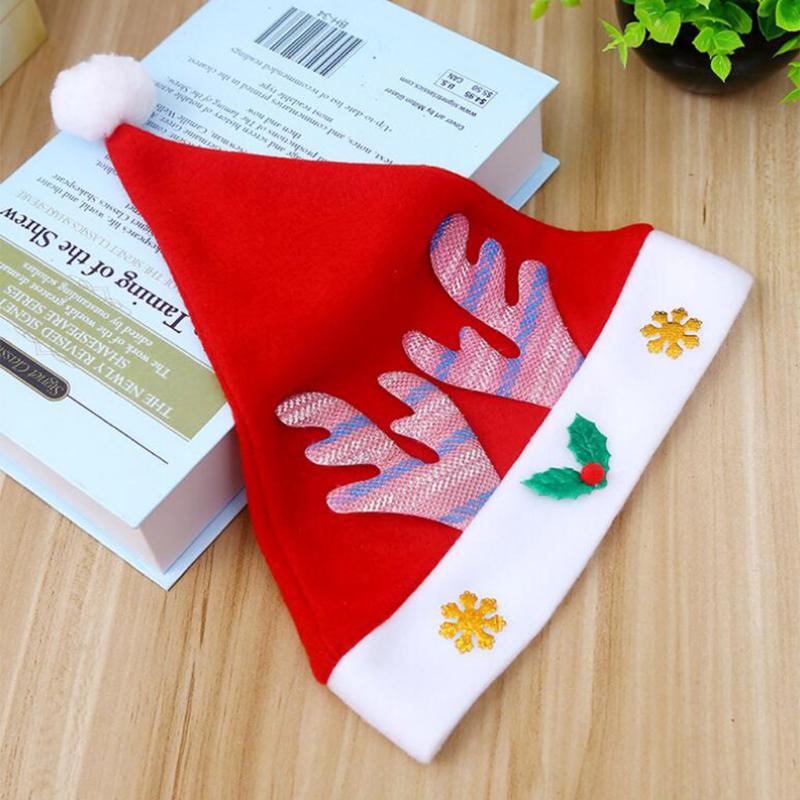 

3pc Multi Colors Santa Claus Hats Caps Christmas Decor Of Adult Children's Hats Xmas New Year's Gifts Home Party Supplies #Y