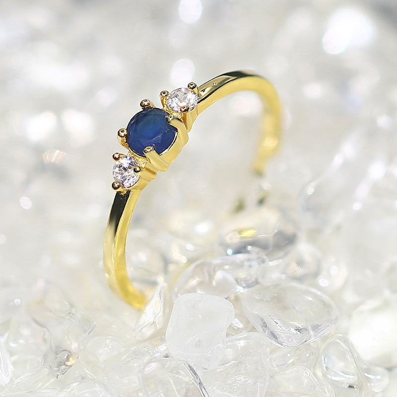 

Slim Wedding Rings For Women Delicate Cute Colorful Stone Light Gold Color Finger Ring Gift Party Fashion Jewelry R872
