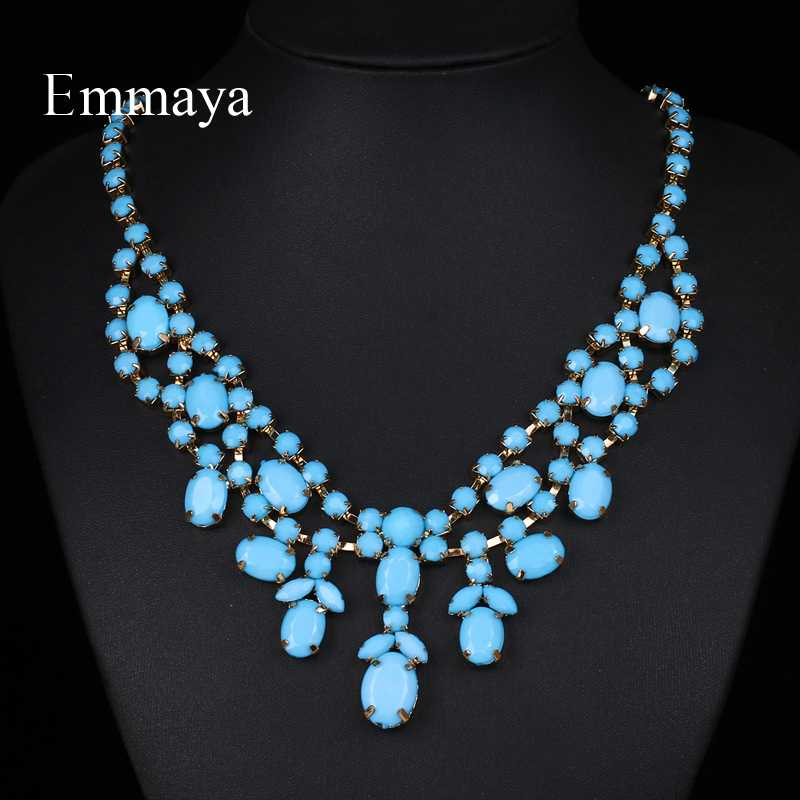 

Emmaya Sparkling Blue Zirconia Necklace For Women Fascinating Dress-up In Wedding Party Fashion Personality Jewelry