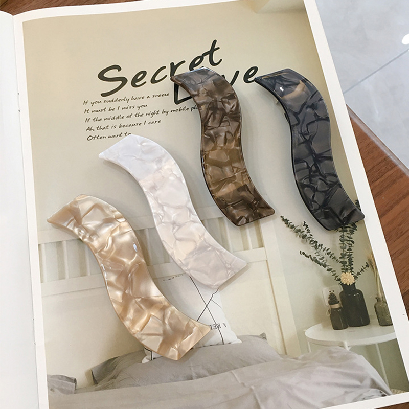 

2020 New Arrival Wave Hair Clips For Women Barrette Bobby Pin Hairpin Acetate BB Hairgrip Girls Fashion Hair Clip Accessories