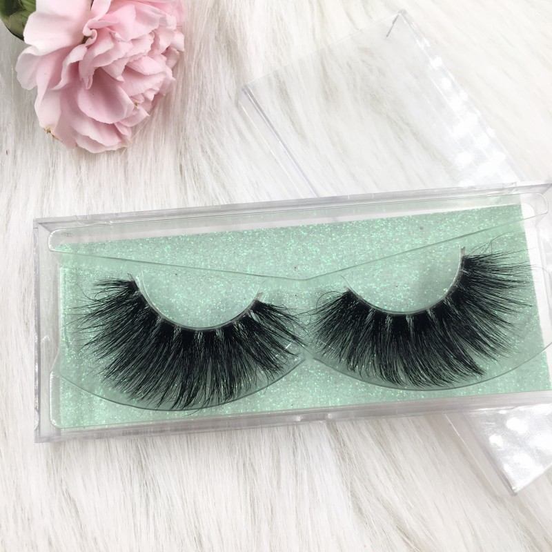 

Natural Long Thick Mink Eyelashes Hand Made with Clear Band 6 pairs/lot