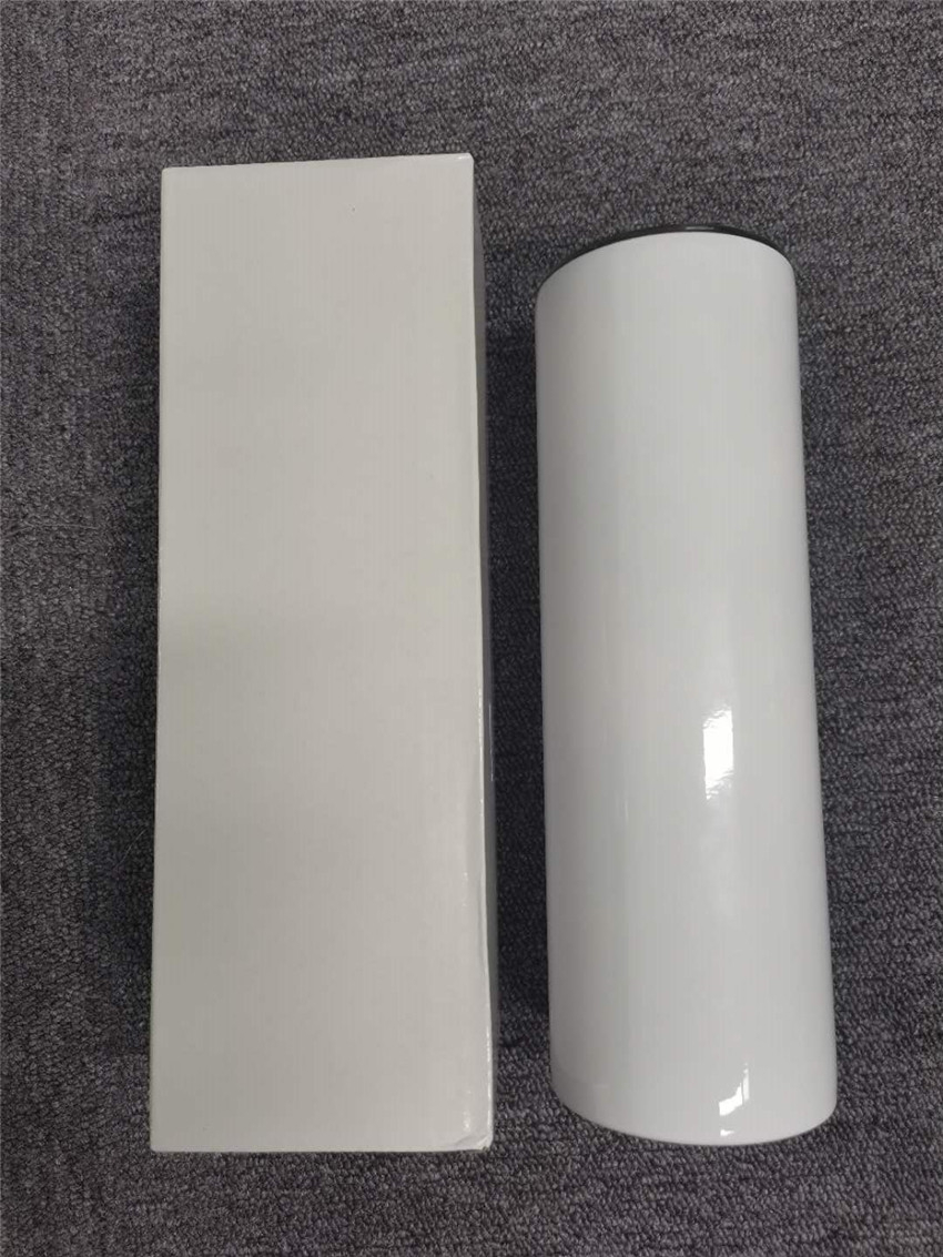 

FedEx! 20oz Sublimation Straight Tumblers With Straw Stainless Steel Water Bottles Double Insulated Vacuum Cups Coffee Drink Mugs A12, White
