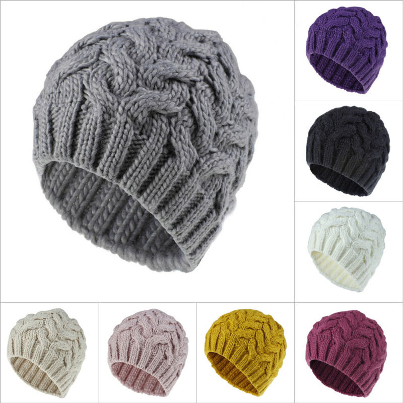 

2020 Winter Warm Women Cap WOOL Knitted Fashion Beanie Girls High Stretch Hat For Outdoor Ski Snowboard Baggy Xmas Gift Newest, As the picture