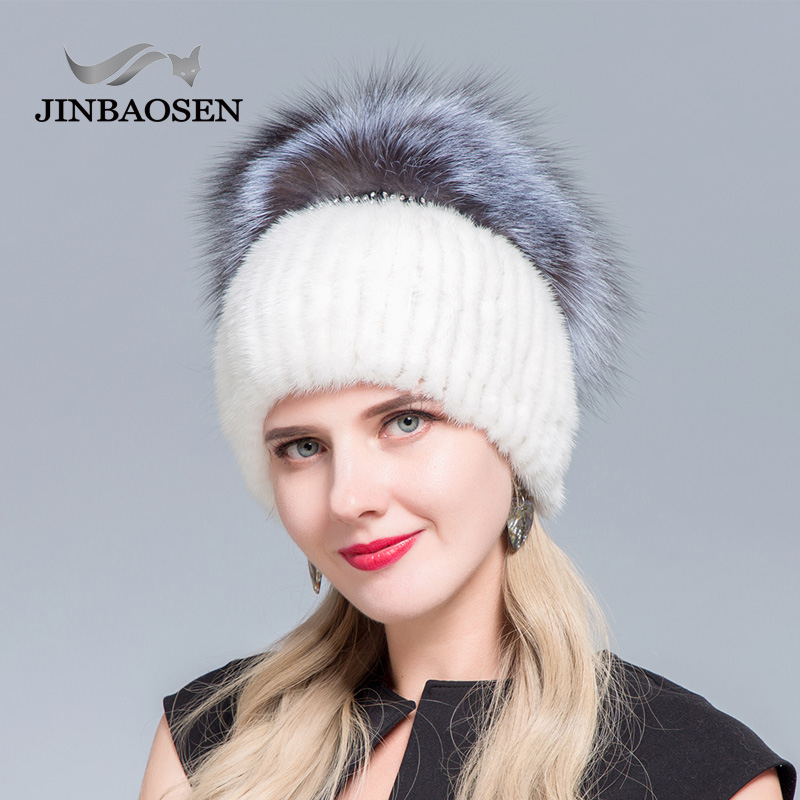 

JINBAOSEN Russian fashion fur hat mink a5, Color1