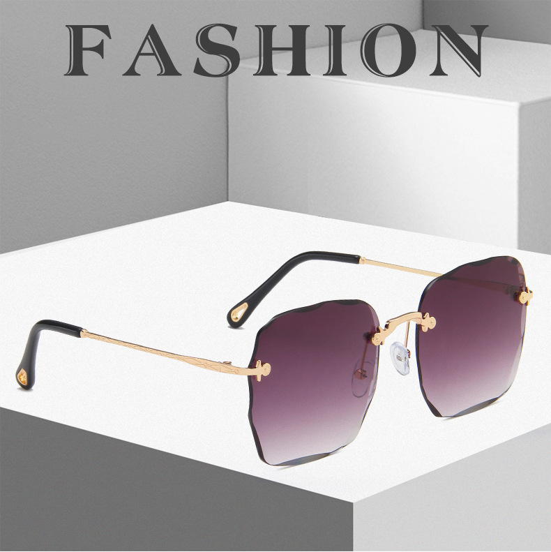 

Men Women Sunglasses 2020 Fashion Retro Square sunglasses metal Rimless square Sunglasses UV400 goggles Free Shipping 305