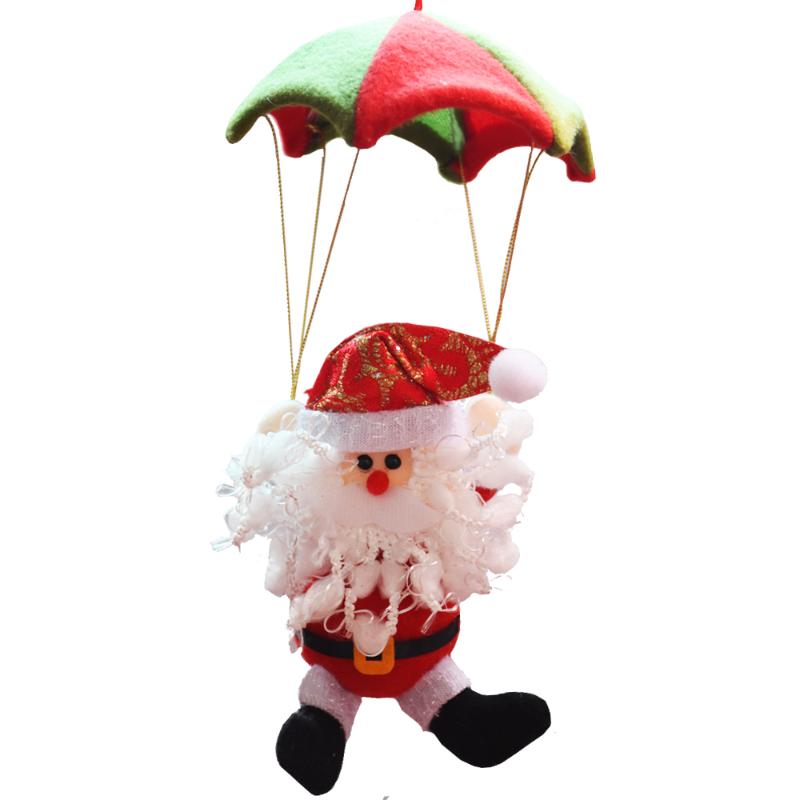 

2020 Santa Claus Snowman Parachute Christmas Tree Hanging Ornaments Xmas Festival Decoration Drop Pendant Gifts SD372