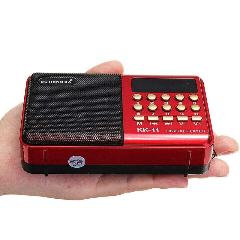

Mini Portable Handheld K11 Radio Multifunctional Digital FM USB TF MP3 Player Speaker Devices Supplies