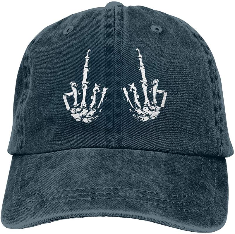 

Funny Halloween Skeleton Hands Unisex Soft Casquette Cap Vintage Adjustable Baseball Caps, Black
