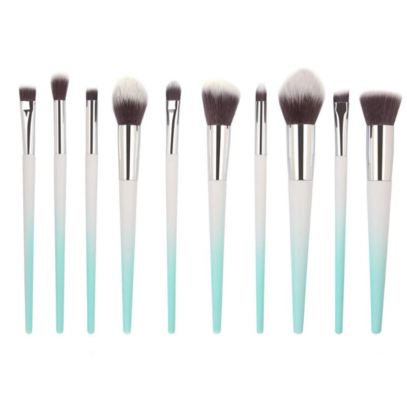 

10Pcs Makeup Brushes Set Powder Foundation Eyebrow Eye Shadow Lip Concealer Fan Cosmetics Brush Kit Make Up Tool