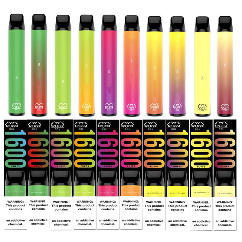 

PUFF BAR Disposable Device PUFF XXL 1600+ Puffs Vape Pen Device Portable Puff Bar Plus Vape Vaporizer Pen E Cigarettes