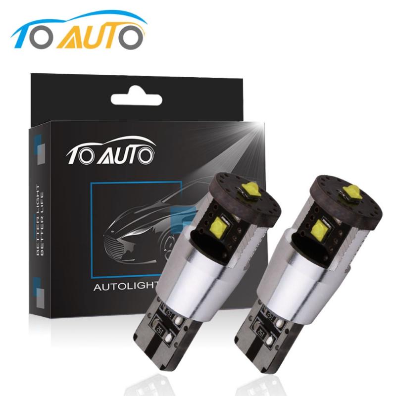 

2PCS T10 Canbus W5W LED White 6000k Chip Error Free Bulbs High Power 194 168 Auto Car interior Instrunment lights DRL Lamp 6000K, As pic