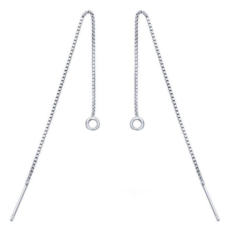 

Sinya DIY 925 Sterling silver Ear Line Women Pending Long Earrings Fine Jewelry Simple Ear Wire Chain Earrings Hanging Brincos