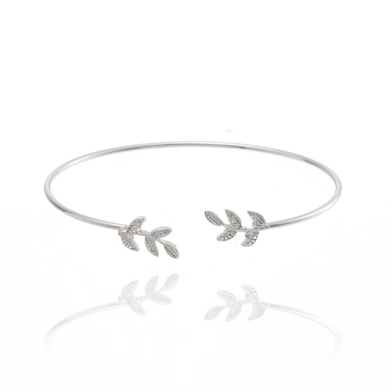 

Trendy Plant Bracelet Leaves Bangles Gold Bracelets For Women Adjustable Bracelets&Bangles Wedding Christmas Xmas Gifts