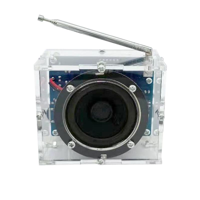 

Soldering 2W Receiver 4.5V-5.5V Mini Digital Home FM Radio With Shell Practical 8ohm Stereo DIY Speaker Electronics Kit Gift