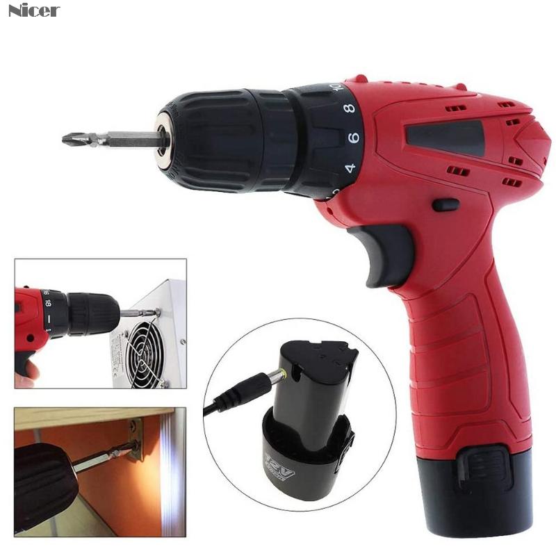 

12V Electric Screwdriver Lithium Battery Rechargeable Multifunction Cordless Drill LED Light Power Tools Parafusadeira Furadeira