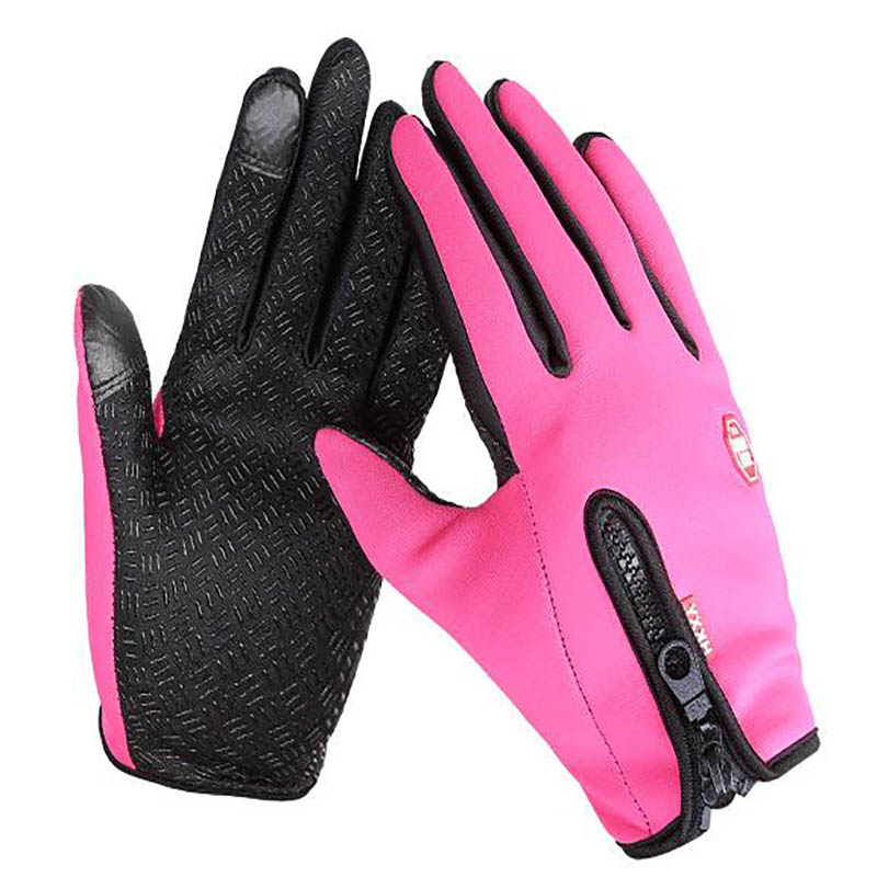

Five Fingers Gloves Calymel Unisex Waterproof Winter Cycling Fluff Warm Glove For Touchscreen Cold Weather Windproof Anti Slip Tactico