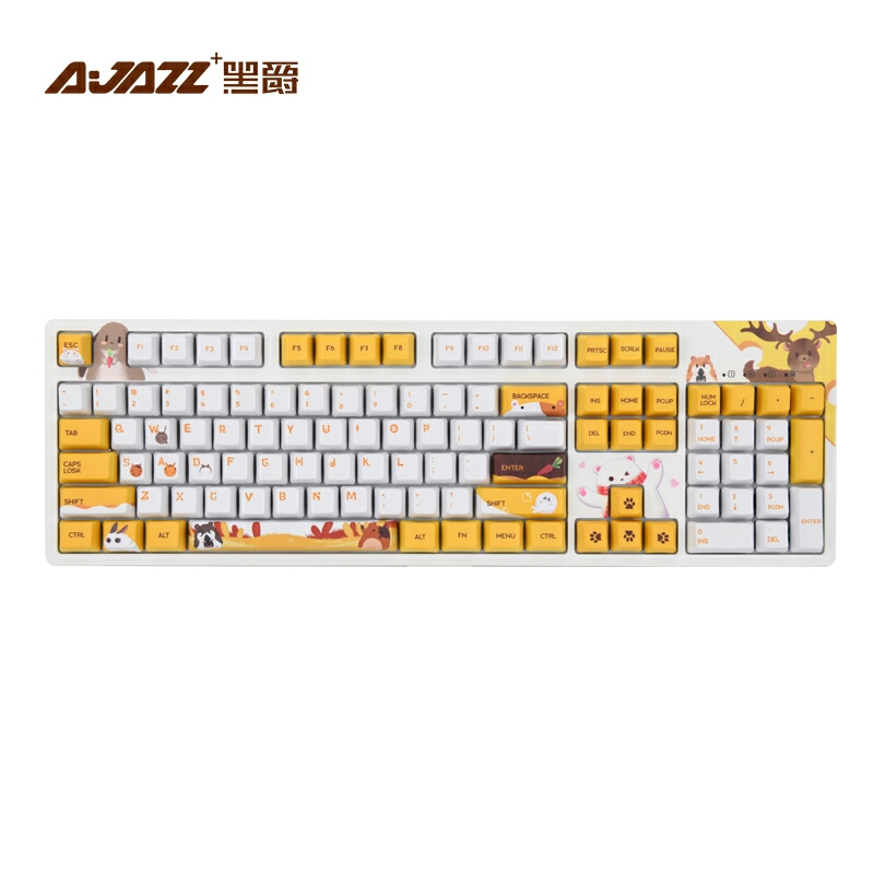 

AK-MRR Mechanical Gaming Keybaord With PBT Dye-sublimation Keycaps USB Wired Gamer Keyboard Cherry Orignial MX Switch Keyboard