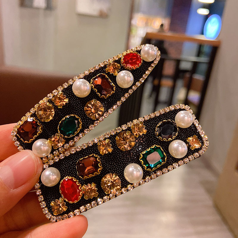 

2020 New Korean Simple Cute Sweet Girl High-grade Crystal Rhinestone Trendy BB Clip hairpin for Women Fashion Hair Accessories