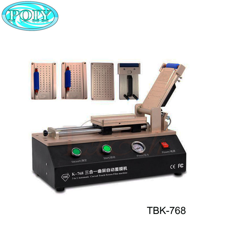 

3 in 1 TBK Universal Automatic Curved Touch Screen OCA Film Laminating Machine For S7 S8 Edge Plus Laminator for Curved Screen
