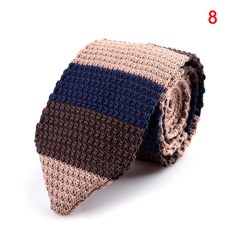 

Men GentlemenClassic Knitted Crochet Necktie Neckwear 7cm Accessory For Formal Events Wedding Party Business TC21