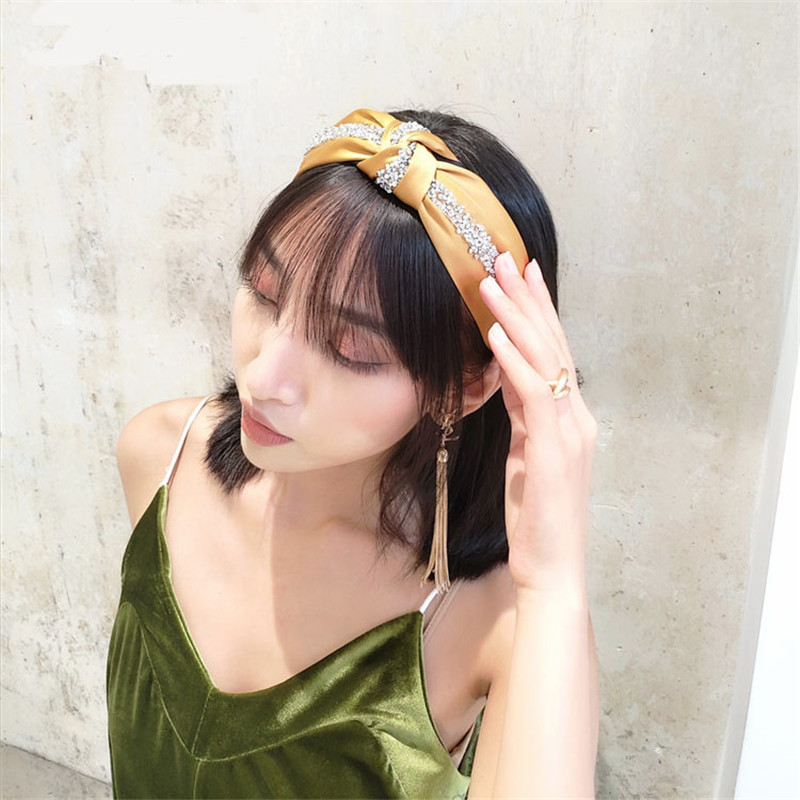 

6 Colors New Rhinestone Hair Ties Solid Color Bow Hair Bands For Women Perfect Quality Fashion Accessories