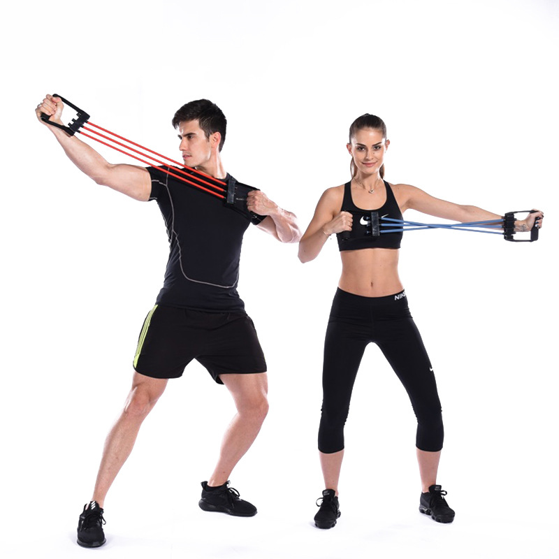 

3 Removable Latex Tube Chest Expander Hand Gripper Exercise Resistance Bands Home Gym Fitness Equipment