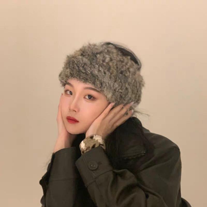 

2020 New Winter Hats for Women Warm Long Fur Hair Female Caps Fashion Solid Colors Beanies Women Hat Skullies Travel Gift, Black