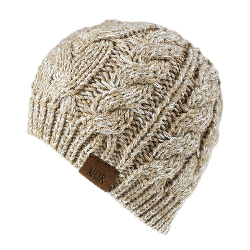 

Beanie/Skull Caps Knitted Cap Fashion Autumn Winter Outdoor Sports Keep Warm Hat High Bun Solid Color TG0108, White