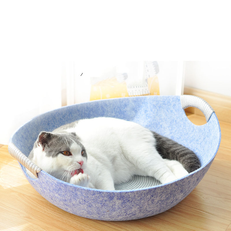 

Cat Bed Cave Comfortable Sleeping Bed For Cats Felt Cloth Breathable All Season pet products for dog cat beds large cats