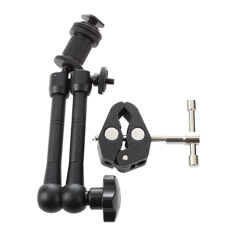 

11" Inch Friction Articulating ic Arm + Super Clamp Crab Plier Clip for DSLR