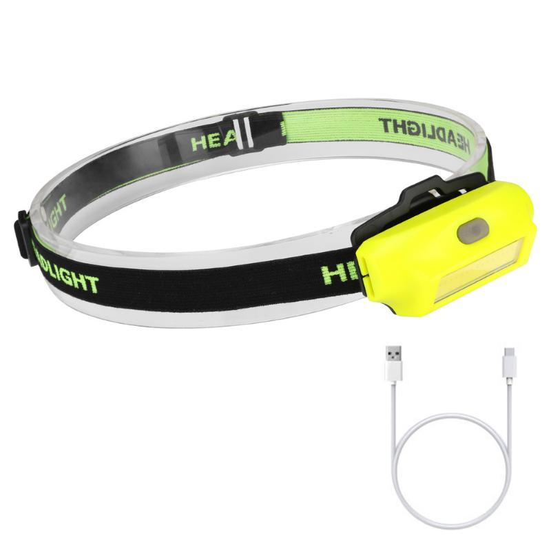 

Mini COB LED Headlight Head Lamps Chargeable Super Bright Headlamp Torch Light USB Charging 180 Degree Rotatable
